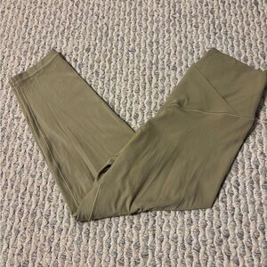 Olive Green aerie crop crossover leggings